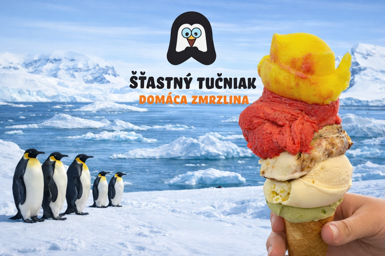 štiastný tučniak zmrzlina obrázek